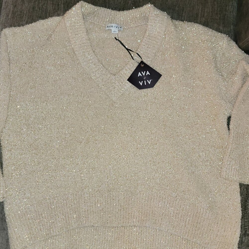 Ava & Viv GoldbShimmer Sweater